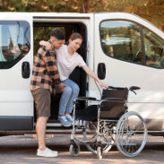 man helping woman