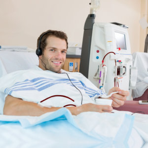 man during dialysis