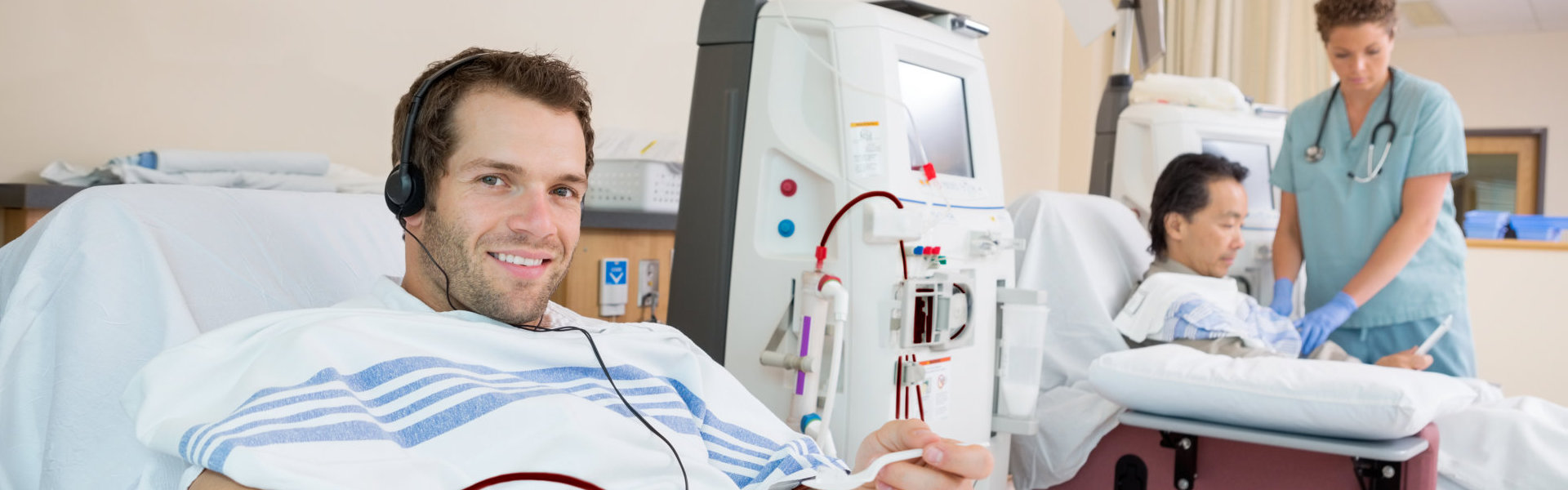 man during dialysis